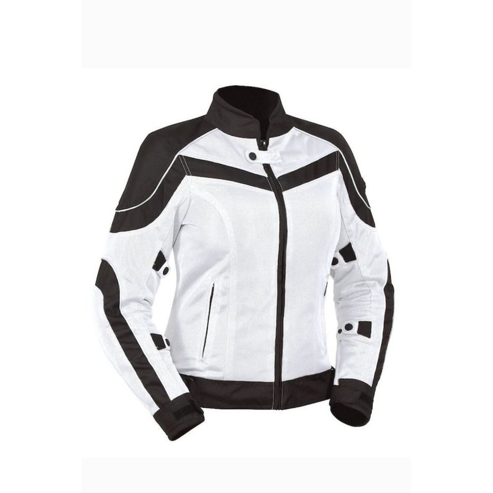 BILT Techno Motorcycle‎ Jacket Padded Bikercore White Black Mens Size S Womens L